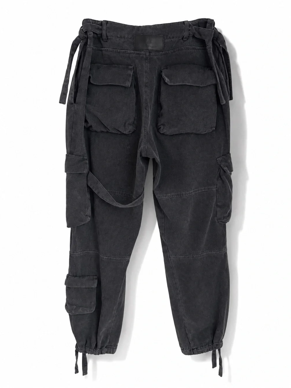 Manière De Voir Washed Black Cargo Utility Jogger Pants Streetwear Size M - Picture 3 of 16
